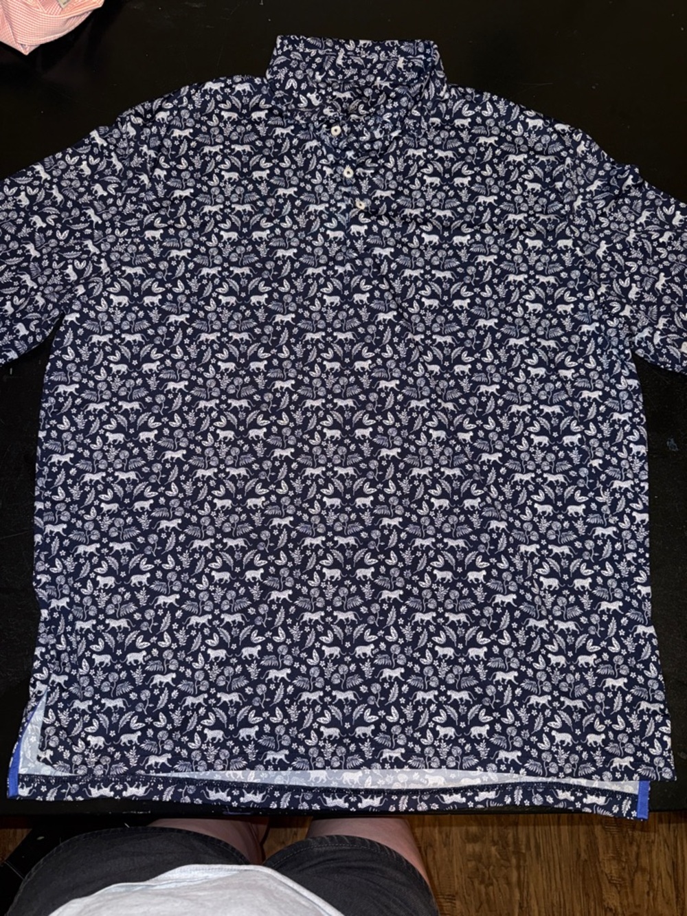 Polo by Ralph Lauren Navy Short-Sleeve jaguar print Polo
